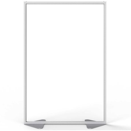 Lorell Tempered Glass Chairmat - Floor - 50" Length x 44" Width x 0.25" Thickness - Rectangular - Tempered Glass - Clear - 1Each