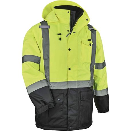 GloWear 8384 Type R Class 3 Hi-Vis Quilted Thermal Parka - Recommended for: Accessories, Construction, Baggage Handling - Large 