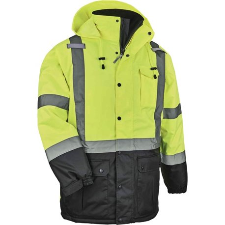 GloWear 8384 Type R Class 3 Hi-Vis Quilted Thermal Parka - Recommended for: Accessories, Construction, Baggage Handling - Extra 