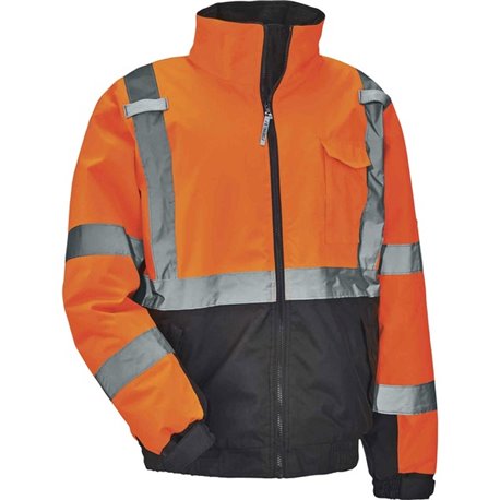 GloWear 8377 Type R Class 3 Hi-Vis Quilted Bomber Jacket - Recommended for: Accessories, Construction, Baggage Handling, Gloves,