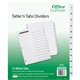 Avery Table 'n Tabs White Tab Numbered Dividers - 288 x Divider(s) - 288 Tab(s) - 1-12 - 12 Tab(s)/Set - 8.5" Divider Width x 11
