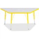 Jonti-Craft Berries Elementary Height Prism Edge Trapezoid Table - For - Table TopLaminated Trapezoid, Yellow Top - Four Leg Bas