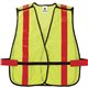 GloWear 8080BAX Non-Certified X-Back Vest - Hook & Loop Closure - Polyester Mesh - Lime - Reflective - 1 Each