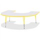 Jonti-Craft Berries Prism Horseshoe Student Table - For - Table TopLaminated Horseshoe-shaped, Yellow Top - Four Leg Base - 4 Le