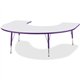 Jonti-Craft Berries Elementary Height Prism Edge Horseshoe Table - For - Table TopLaminated Horseshoe-shaped, Purple Top - Four 