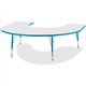 Jonti-Craft Berries Elementary Height Prism Edge Horseshoe Table - For - Table TopLaminated Horseshoe-shaped, Teal Top - Four Le