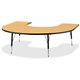 Jonti-Craft Berries Elementary Black Edge Horseshoe Table - For - Table TopBlack Oak Horseshoe-shaped, Laminated Top - Four Leg 