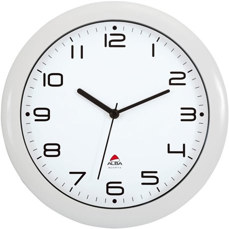 Alba Wall Clock - Analog - Quartz - White