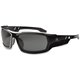 Ergodyne Skullerz Odin Smoke Lens Safety Glasses - Ultraviolet Protection - Black - Smoke Lens - Durable, Flexible, Non-slip, Sc