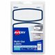 Avery Blue Border Removable Multi-Use Labels - Removable Adhesive - Arched Rectangle - Laser, Inkjet - White, Blue - Paper - 3 /