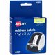 Avery Direct Thermal Roll Multipurpose Labels - 3 1/2" Width x 1 1/8" Length - Permanent Adhesive - Rectangle - Direct Thermal -