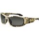 Skullerz Odin AF Smoke Safety Glasses - Recommended for: Sport, Shooting, Boating, Hunting, Fishing, Skiing, Construction, Lands