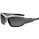 Skullerz Loki AF Smoke Safety Glasses - Matte Gray Frame/Smoke Lens