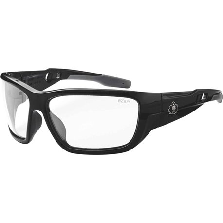 Skullerz BALDR Clear Lens Safety Glasses - Eye Protection - Black - Clear Lens - Anti-fog, Impact Resistant, Anti-scratch, UV Re