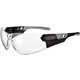 Skullerz SAGA Clear Lens Matte Frameless Safety Glasses / Sunglasses - Eye Protection - Matte Black - Clear Lens - Anti-fog, Lig