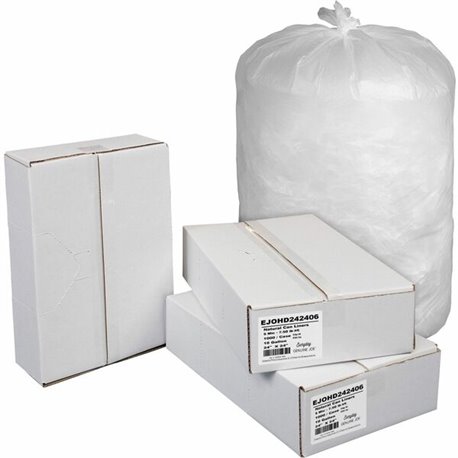 Everyday Genuine Joe High-Density Can Liners - 10 gal Capacity - 24" Width x 24" Length - 0.20 mil (5 Micron) Thickness - High D