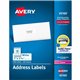 Avery Address Labels - Sure Feed Technology - 1" Width x 2 5/8" Length - Permanent Adhesive - Rectangle - Laser - White - Paper 