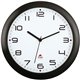 Alba Wall Clock - Analog - Quartz - White Main Dial - Black - Classic Style