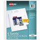 Avery White Presentation Book - Letter - 8 1/2" x 11" Sheet Size - 24 Sheet Capacity - Internal Pocket(s) - Polypropylene - Non-