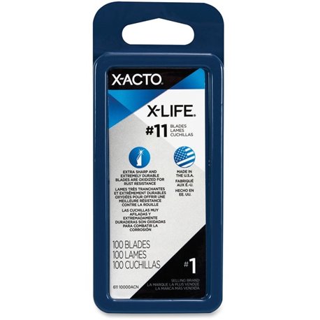 Elmer's X-Acto Refill Blades No. 11 Bulk Pack - 11 - Rust Resistant - Carbon - 100 / Box - Stainless Steel