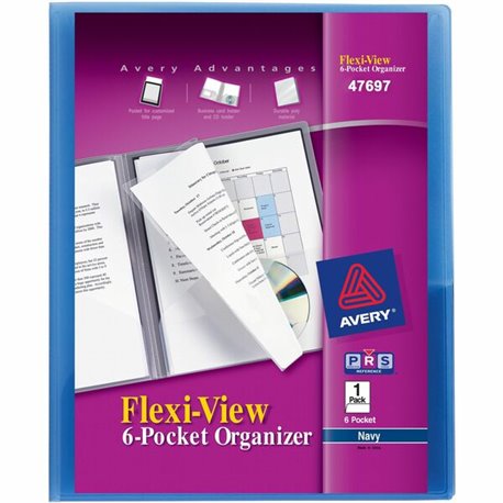 Avery 47697 Letter Organizer Folder - Letter - 8.5" x 11" - 150 Sheet - 24 / Carton - Light Blue, Light Gray