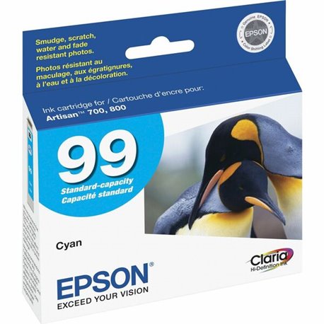 Epson Claria No. 99 Original Ink Cartridge - Inkjet - Cyan - 1 Each