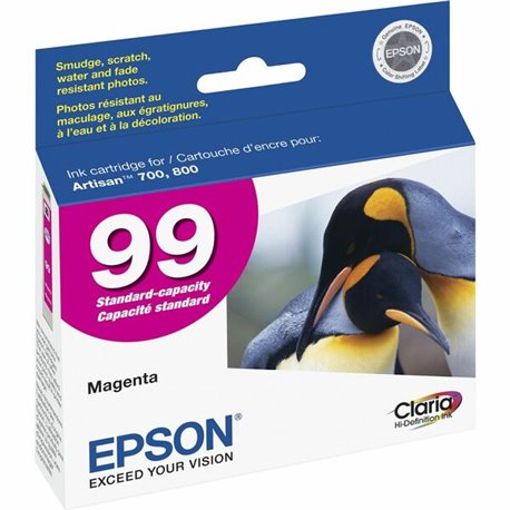 Epson Claria No. 99 Original Ink Cartridge - Inkjet - Magenta - 1 Each