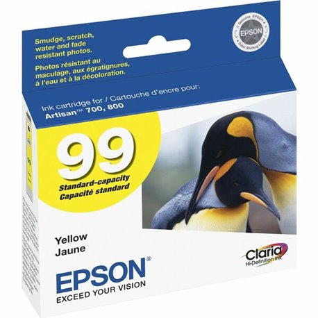 Epson Claria No. 99 Original Ink Cartridge - Inkjet - Yellow - 1 Each