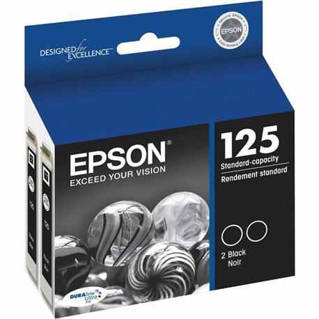 Epson DURABrite 125 Original Ink Cartridge - Inkjet - 230 Pages - Black - 2 / Pack