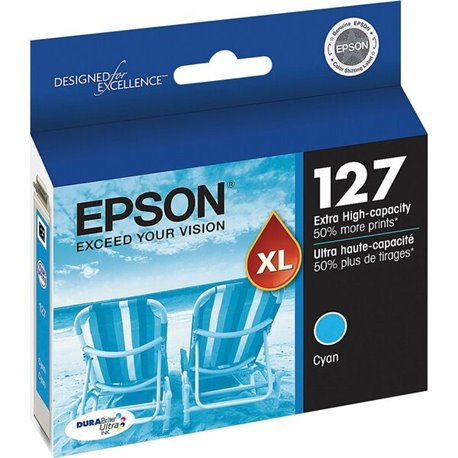 Epson DURABrite T127220-S Original Ink Cartridge - Inkjet - Cyan - 1 Each