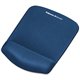 Fellowes PlushTouch Mouse Pad Wrist Rest with Microban - Blue - 1" x 7.25" x 9.38" Dimension - Blue - Polyurethane - Tear Resist