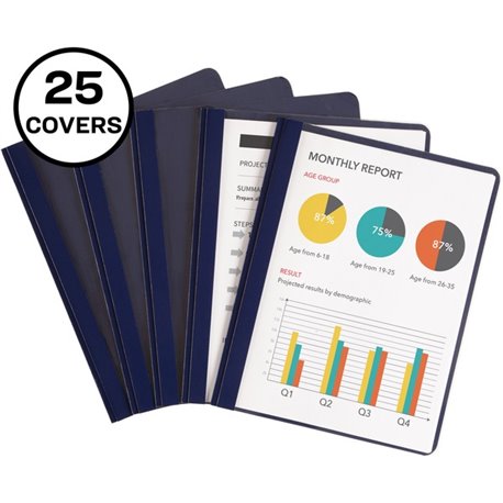 Avery Letter Report Cover - 8 1/2" x 11" - 20 Sheet Capacity - 3 x Double Prong Fastener(s) - 1/2" Fastener Capacity for Folder 