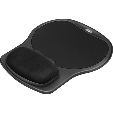 Fellowes Easy Glide Gel Wrist Rest and Mouse Pad - Black - 1.50" x 10" x 12" Dimension - Black - Gel - Wear Resistant, Tear Resi