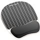 Fellowes Photo Gel Mouse Pad Wrist Rest with Microban - Black Chevron - Chevron - 9.25" x 7.88" x 0.88" Dimension - Black, White