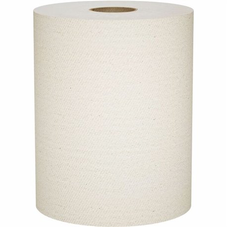 Scott 100% Recycled Fiber Hard Roll Paper Towels with Absorbency Pockets - 8" x 800 ft - Brown, Kraft - Paper - 12 / Carton