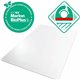 Floortex Ecotex BioPlus Eco Friendly Carbon Neutral Polycarbonate Chair Mat for Hard Floors - 35" x 47" - Clear Rectangular Marl