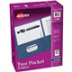 Avery Letter Pocket Folder - 8 1/2" x 11" - 40 Sheet Capacity - 2 Internal Pocket(s) - Paper - Dark Blue - 0% Recycled - 25 / Bo