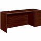 HON 10700 H10707R Pedestal Credenza - 72" x 24"29.5" - 2 x File Drawer(s)Right Side - Waterfall Edge - Finish: Mahogany