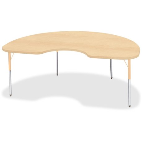 Jonti-Craft Berries Adult Height Maple Top/Edge Kidney Table - For - Table TopLaminated Kidney-shaped, Maple Top - Four Leg Base