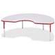 Jonti-Craft Berries Elementary Height Color Edge Kidney Table - For - Table TopLaminated Kidney-shaped, Red Top - Four Leg Base 