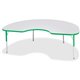 Jonti-Craft Berries Elementary Gray Laminate Kidney Table - For - Table TopGreen Kidney-shaped, Laminated Top - Four Leg Base - 