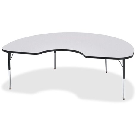 Jonti-Craft Berries Elementary Height Color Edge Kidney Table - For - Table TopBlack Kidney-shaped, Laminated Top - Four Leg Bas