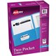 Avery Letter Pocket Folder - 8 1/2" x 11" - 40 Sheet Capacity - 2 Internal Pocket(s) - Paper - Light Blue - 0% Recycled - 25 / B