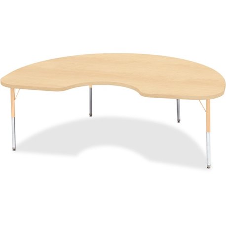 Jonti-Craft Berries Elementary Height Maple Top/Edge Kidney Table - For - Table TopLaminated Kidney-shaped, Maple Top - Four Leg