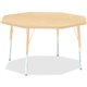 Jonti-Craft Berries Adult Height Maple Top/Edge Octagon Table - For - Table TopLaminated Octagonal, Maple Top - Four Leg Base - 