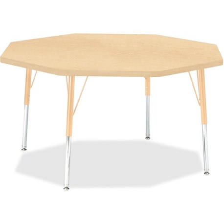 Jonti-Craft Berries Elementary Height Maple Top/Edge Octagon Table - For - Table TopLaminated Octagonal, Maple Top - Four Leg Ba