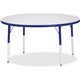 Jonti-Craft Berries Adult Height Color Edge Round Table - For - Table TopGray Round, Laminated Top - Four Leg Base - 4 Legs - He