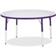 Jonti-Craft Berries Adult Height Color Edge Round Table - For - Table TopLaminated Round, Purple Top - Four Leg Base - 4 Legs - 