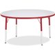 Jonti-Craft Berries Adult Height Color Edge Round Table - For - Table TopLaminated Round, Red Top - Four Leg Base - 4 Legs - Hei