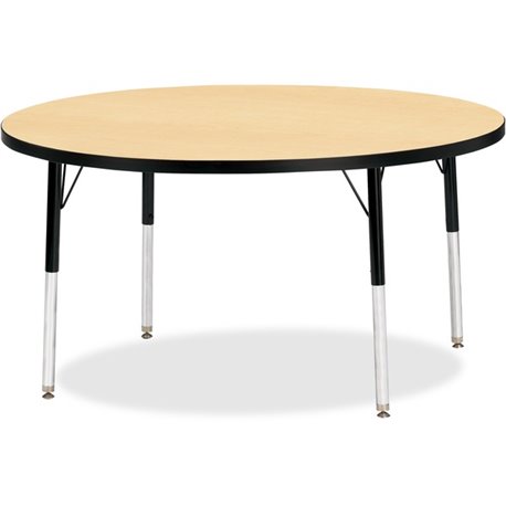 Jonti-Craft Berries Adult Height Color Top Round Table - For - Table TopLaminated Round, Maple Top - Four Leg Base - 4 Legs - He